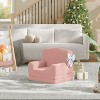 Kids Couch, 2-in-1 Convertible Teddy Fleece Fabric Toddler Sofa Chair, Soft Fold Out Couch Lounge for Kids for Birthday Gift - 3 of 4
