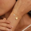 Turandoss 18K Gold Initial Bracelets for Women Girls - Dainty Layered Letter Charm Bracelet, Zircon Link Bracelet, Christmas Gifts for Women Girls - 2 of 4