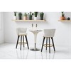 Set of 2 Counter Height Bar Stools, 26” Velvet Upholstered Dining Swivel Chair with Backrest and Gold Footrest, Stools for Kitchen or Dining Room - 2 of 4