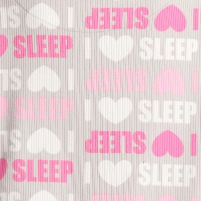 brushed grey i heart sleep