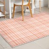 Crayola Solid Plaid Coral Accent Area Rug By Well Woven - image 2 of 4