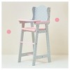 Olivia's Little World - Baby Doll Furniture - Baby High Chair (Gray Polka Dots) - 2 of 4