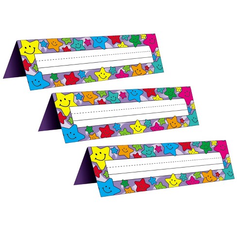 Teacher Created Resources Happy Stars Tented Name Plates, 36 Per Pack ...