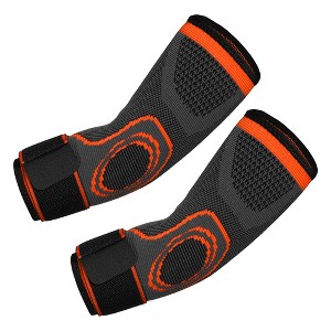 Unique Bargains Elbow Protection Elbow Pads Tightening Breathable Elbow Pads for Sports Nylon 1 Pair - 1 of 4