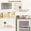 CLIHOME Farmhouse TV Stand for TVs Up to 70", Entertainment Center with Bookshelves & Tempered Glass Doors - 4 of 4