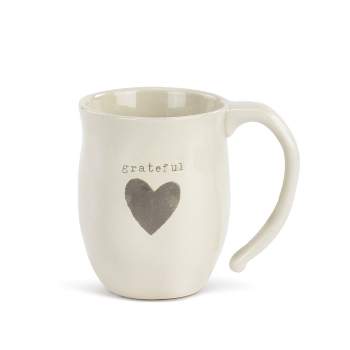 DEMDACO Grateful Heart Mug 12 ounce - White