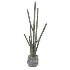 44 Inch Tall Artificial Cactus Plant, Faux Desert Cacti Plant in Pot, Fake Cacti Saguaro for Home Office Foyer Porch Decor, Housewarming Gift - 1 of 4