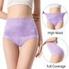 Agnes Orinda Women's Plus Size Stretch Packs Lace High Waist Comfort Briefs - 2 of 4