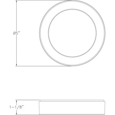 White 5" Round LED Flush Mount Ceiling Light