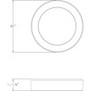 Progress Lighting Everlume LED Flush Mount, 1 Light, White, Polycarbonate, 5" - Glare-free, wet rated, easy installation. - 2 of 2