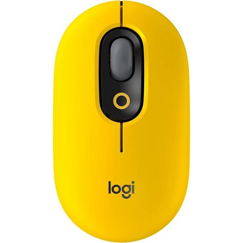 Logitech POP Mouse, Wireless optical Mouse with Customizable Emojis, SilentTouch Technology Blast Yellow, 1 of 10
