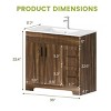 EROMMY 36" Single Bathroom Vanity With Ceramic Top And Faucet, Bathroom Vanity With Drawers And Cabinet - 4 of 4