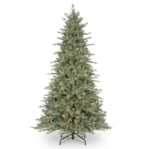 National Tree Company 7.5 ft. Buckingham Blue Spruce Tree with Clear Lights - 1 of 3