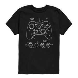 Boys' - Instant Message - Game Controller Rendering Short Sleeve Graphic T-Shirt - 1 of 4