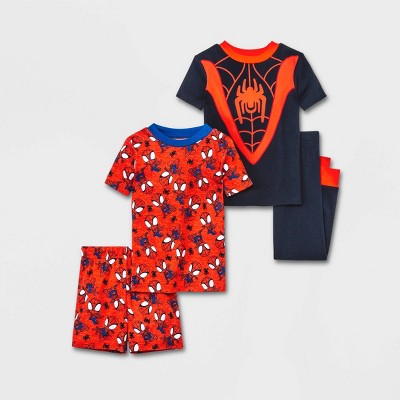 Toddler Boys' 4pc Marvel Spider-Man Snug Fit Pajama Set - Red 2T