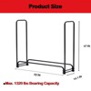 COZONY Heavy Duty Firewood Rack with Waterproof Cover - 2 of 4