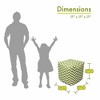 Majestic Home Goods,Cube Pouf Chevron - 2 of 4