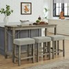 Aukfa 4-Piece Multi-Functional Dining & Bar Table Set with Built-in Power Outlet - Modern Space-Saving Solution for Living Rooms - 2 of 4