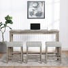 4 Piece Bar Table Set with Power Outlet,Bar Table and Chairs Set,Dining Table Set,Industrial Breakfast Table Set-Maison Boucle - 2 of 4