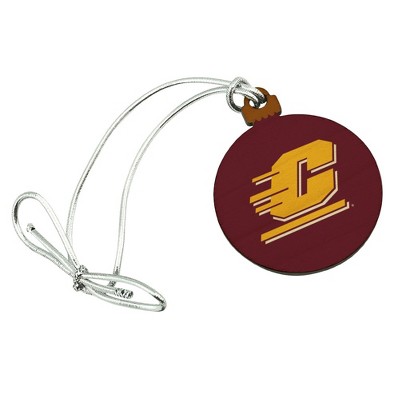 Central Michigan University Logo Mini Small Tiny Wood Christmas Tree Holiday Ornament