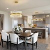 CityFurn Modern Round LED Crystal Chandelier Drum Pendant Light - 3 of 4