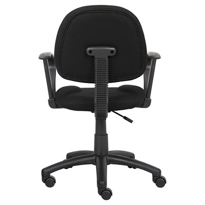 Deluxe Black Fabric Task Chair with Pneumatic Lift and Lumbar Support