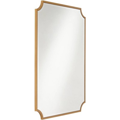 Jacinda Antique Gold Rectangular Beveled Wall Mirror 45"x35"