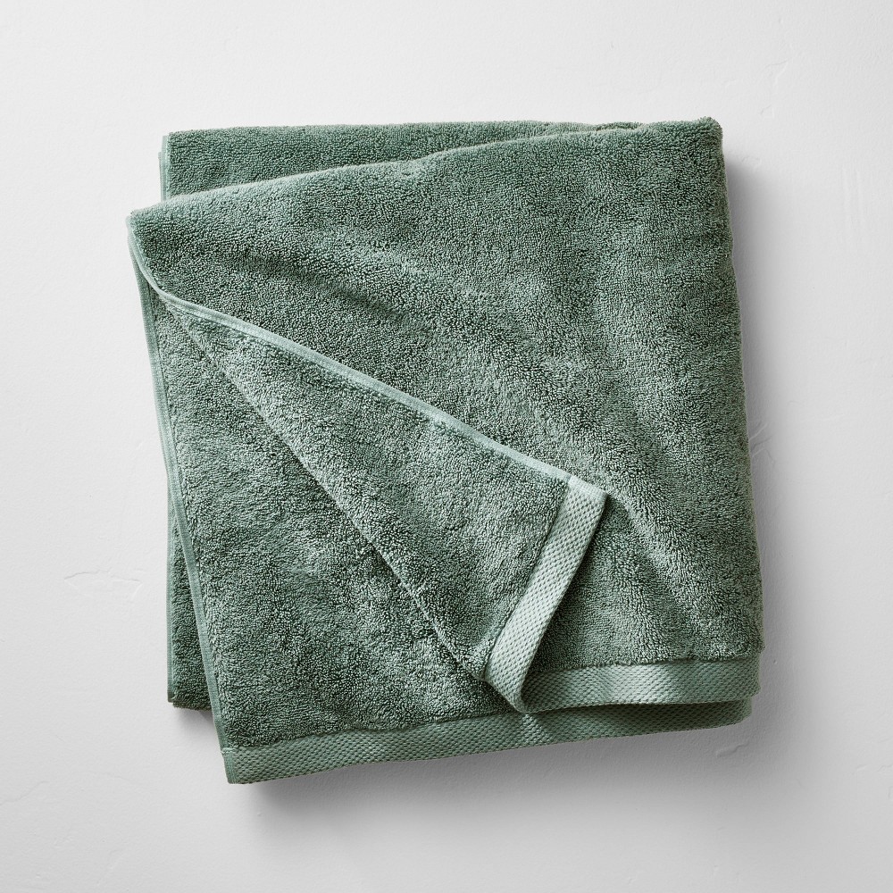 Photos - Towel Organic Bath Sheet Dark Teal Blue - Casaluna™