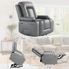 Oversized Power Lift Recliner Chair,Electric Recliner with Heat & Massage,PU Leather Lift Chair with Side Pockets,Cup Holders and Wide Seat for Home - 3 of 4