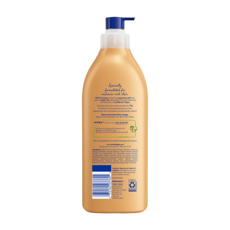 NIVEA Q10 Skin Firming Melanin Beauty & Hydration Body Lotion: Moisturizing Pump for Normal & Dry Skin, 16.9 fl oz, 2 of 11