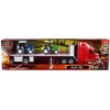 Peterbilt 387 Flatbed Truck Red with 2 Farm Tractors Blue and Green "Long Haul Trucker" Series 1/32 Diecast Model by New Ray - 3 of 3