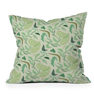 16"x16" SunLee Art Playful Square Throw Pillow Green - Deny Designs - 1 of 4