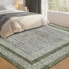 Modern Bordered Area Rugs Washable Geometric Floor Carpet - 3 of 4
