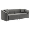 87" BouclÃ© Curved 3-Seater Sofa with Plush Seating - 4 of 4