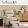 Set of 2 Elisabete Modern Wingback Genuine Leather Recliner with Vintage Nail Head Trim for Living Room and Bedroom  | ARTFUL LIVING DESIGN - 4 of 4