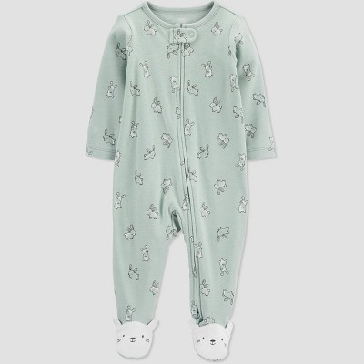 Image of Baby Bunny Footed Pajama - Just One You® made by carter's Mint Newborn