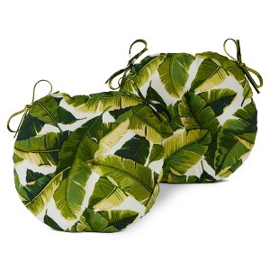 Kensington Garden 2pc 15"x15" Outdoor Seat Cushions - 1 of 4