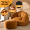 GYIIYUO 47" Giant Bean Bag Chair for Adults - Comfy Plush Shell Soft Accent Chair, Oversized Cozy Lounge Floor Sofa Reading Chair - 3 of 4