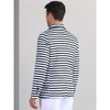 Lars Amadeus Men's Classic Fit Single Breasted Prom Formal Striped Blazers - 3 of 4