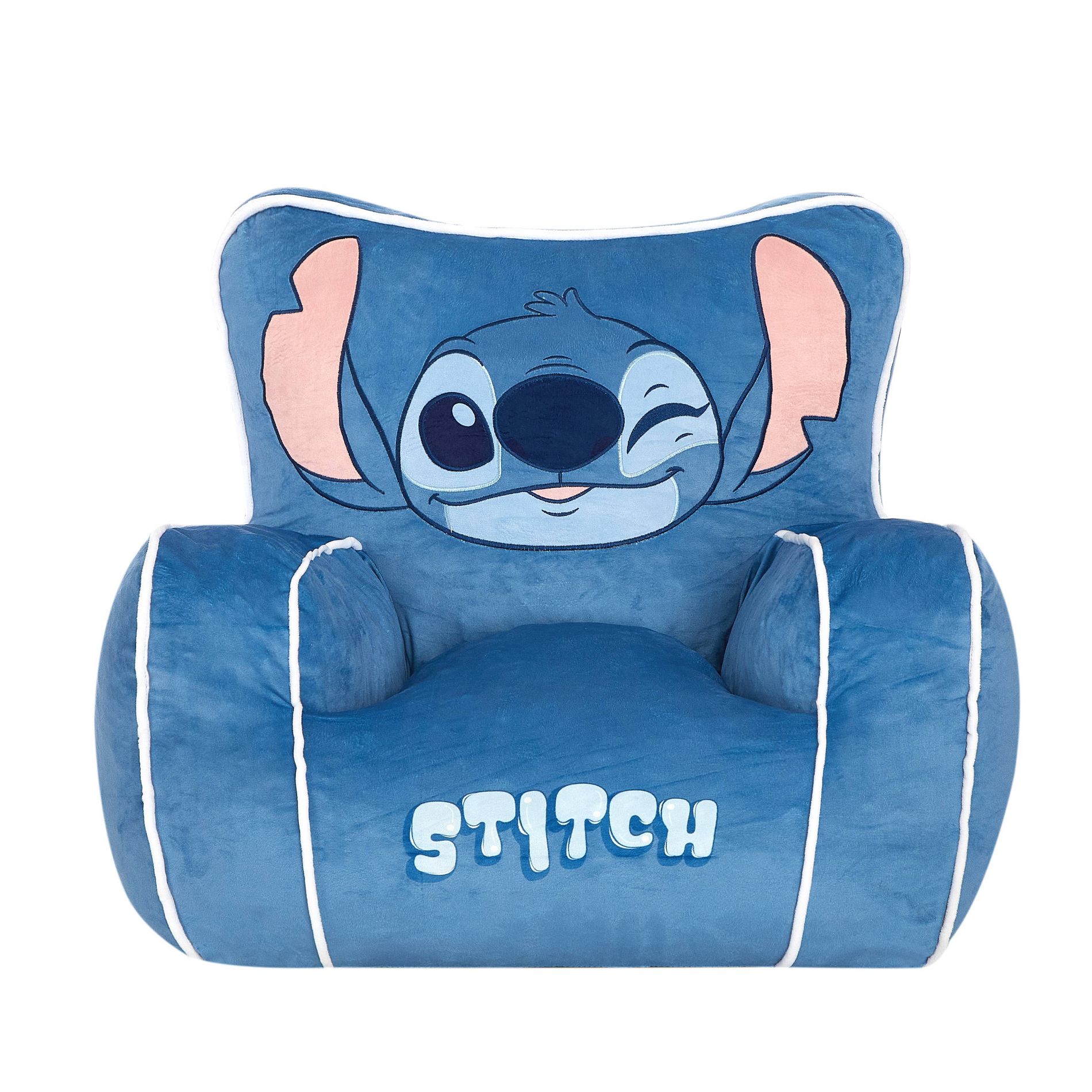 Stitch Kids' Compressed Foam Plush Chair Blue