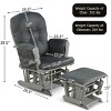 Costway Glider and Ottoman Cushion Set Wood Baby Nursery Rocking Chair - 3 of 4