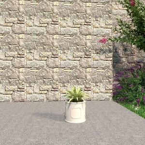 LeisureMod Meadow Fiberstone and MGO Clay Round Planter - 1 of 4
