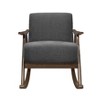 CAVINAS Upholstered Rocking Chair with Cushion Seat and Back,Modern Upholstered Armchair with Rubber Wood Frame for Living Room - 3 of 4
