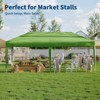 10x20 Heavy Duty Pop Up Canopy Tent w/Roller Bag, 4 Weight Bags, 8 Stakes & 6 Guy Ropes - 3 Height Adjustable - 3 of 4