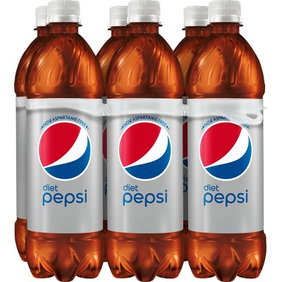 Diet 0 Calorie Pepsi Cola Soda Bottles - 6pk/24 fl oz