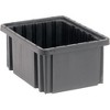 Quantum Storage Systems Dividable Grid Container, Conductive, 11-7/8"L X 8-1/4"W X 5"H, Black, Made In Usa - 2 of 2