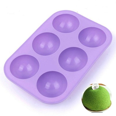 2 PCS 6 Even Small Semi-Circular Silicone Cake Mold Jelly Scented Candle Plaster Mold Random