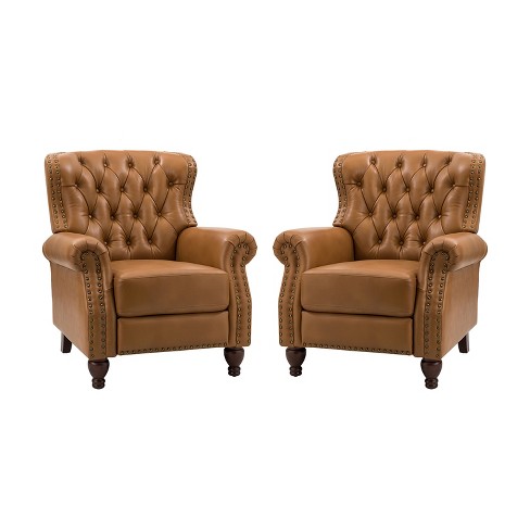 Leather recliner discount with nailhead trim