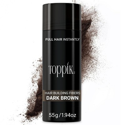 Toppik Hair Building Fibers, Fill In Fine or Thinning Hair Instantly Thicker, Fuller Looking Hair Dark Brown 1.94 oz