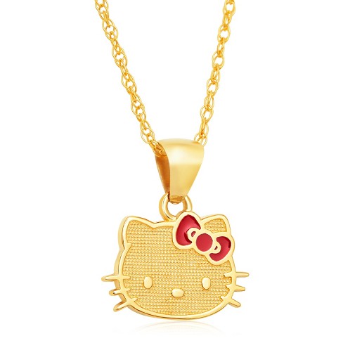 Hello Kitty Silver Plated Shaker Pendant Necklace, 18